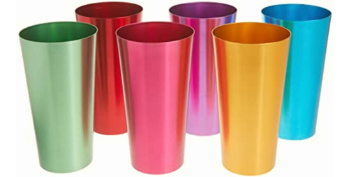 18 Oz. Retro Aluminum Tumblers 6 Cups By Trademark