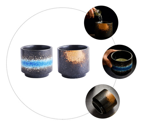 2 Exquisitas Tazas De Té De Cerámica De Estilo Japonés Para