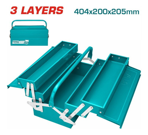 Caja De Herramientas Total 3 Capas Metalica Tienda