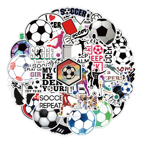 Paquete De Pegatinas Soccer Star A, 50 Unidades, 1500 Estrel