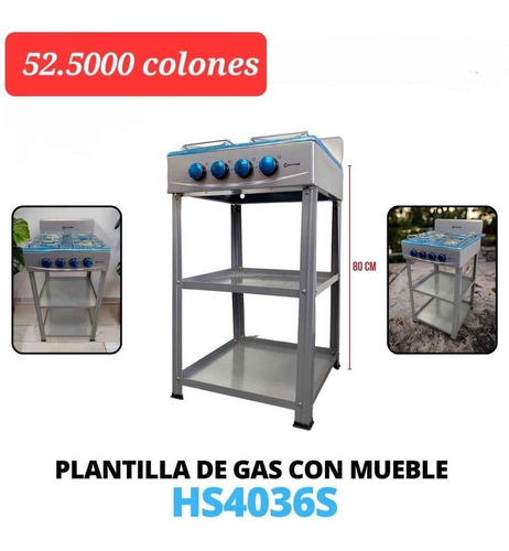 Cocinas De Gas Con Mueble, 1 Modelo Con Tapa Y Modelo Sin Tp