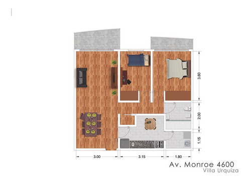 Imagen 22 de 22 de Departamento Con Balcón Villa Urquiza 2 Dormitorios 3 Ambientes