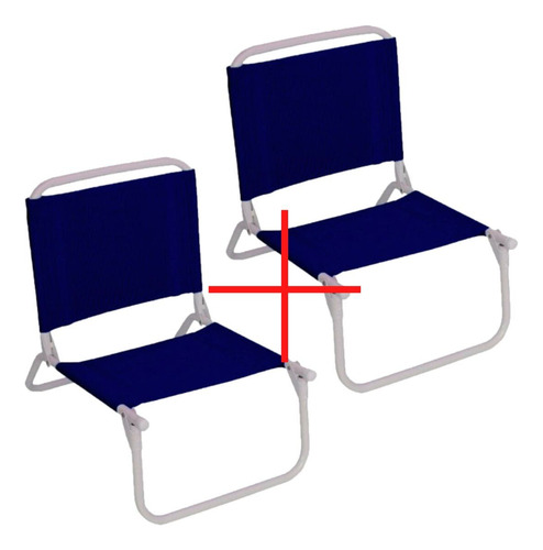 Imagen 1 de 6 de Reposera Silla Playera Aluminio Plegable Playa Camping X2