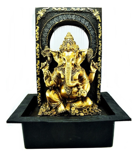 Fuente De Agua Cascada Ganesh 31cm Feng Shui Zn Ct