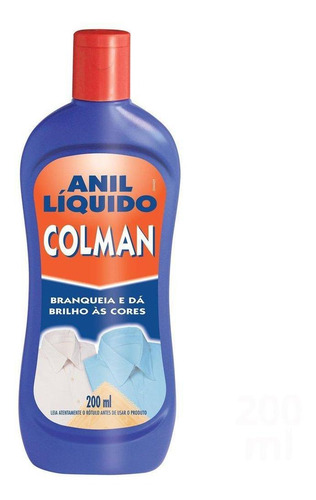 Imagem 1 de 7 de Branqueador Pós Lavagem Anil Colman 200ml Líquido