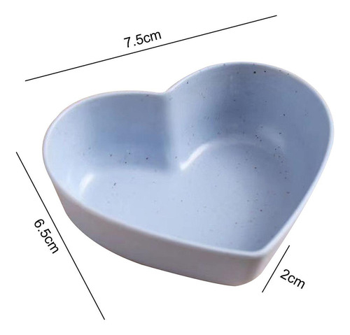 ~ 4 Cuencos Con Forma De Corazón, Novedosos, Plato For Salsa