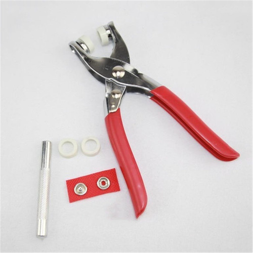A Kit 100 Colored Push Button + Preacher Pliers + Box