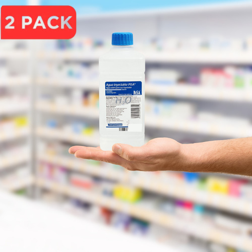 Agua Inyectable Estéril Frasco 1000 Ml Pisa 2 Pack