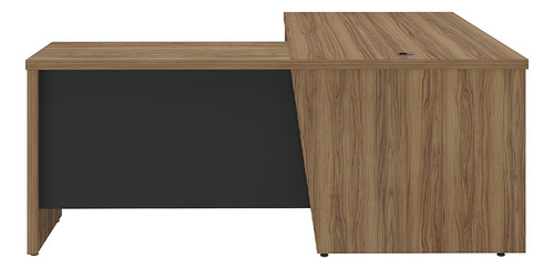 Mesa Escritório L 180x190cm 2 Portas 3 Gavetas Unik Preto