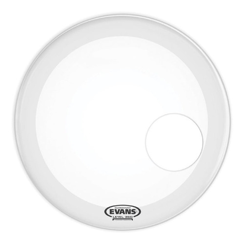 Parche Resonador Para Bombo 24  Evans Eq3 Blanco Bateria