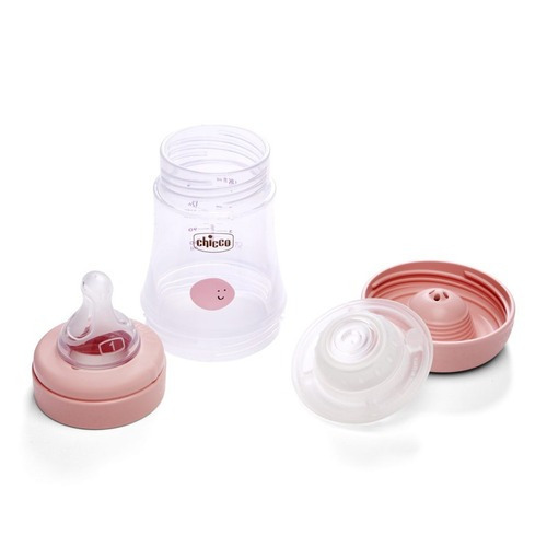 Imagen 3 de 3 de Mamadera Chicco Perfect5 150ml Flujo Lento 0m+ Rosa