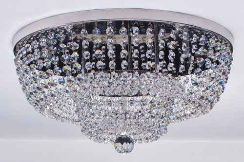 Lustre Plafon Cristal Egípcio Importado 45cm Redondo 588/45