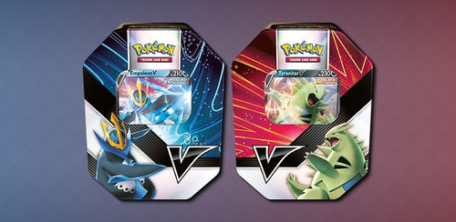 Imagem 2 de 3 de Latas Pokémon - Combatentes V Empoleon E Tyranitar - Copag