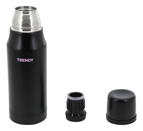 Termo Trendy Acero Inoxidable Doble Capa Con Tapa Y Pico Negro