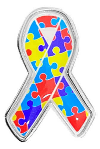 Boton Pin Laço Quebra-cabeça Campanha Abril Autismo C/50n
