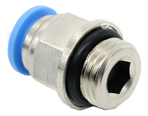 Conector Rapido Racor Qs-1/4-8 Recto Rosca 1/4 Manguera 8mm Color Plateado