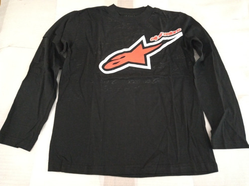 Remera Manga Larga Alpinestars S Color Negra 