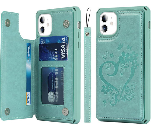 Cavor Funda P/ iPhone 11 Tarjetero Cartera Cuero Protector