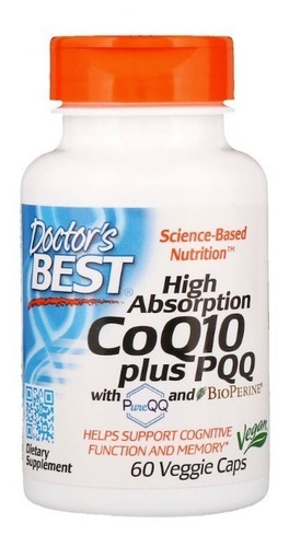 CoQ10 Plus 100 mg Pqq 20 mg 60 cápsulas Doctor's Best