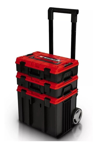 Maletín Apilable Torre Einhell E-case Tower Ruedas Fuertes Color Rojo