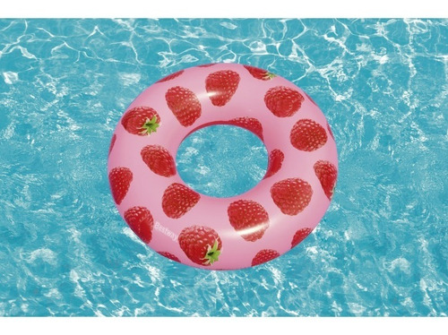Imagen 3 de 6 de Salvavidas Flotador Inflable Perfumado Frutas 119cm 36231