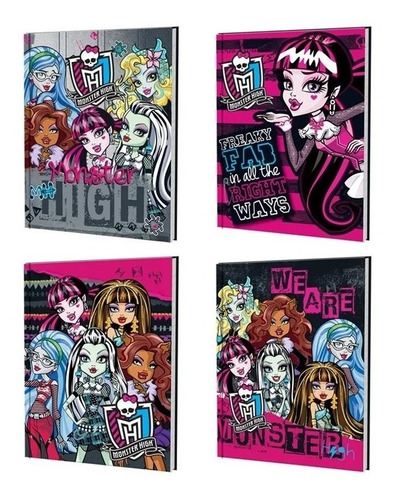 Pack X 10 Cuaderno Mooving Monster High  T/dura 48hs 16x21cm