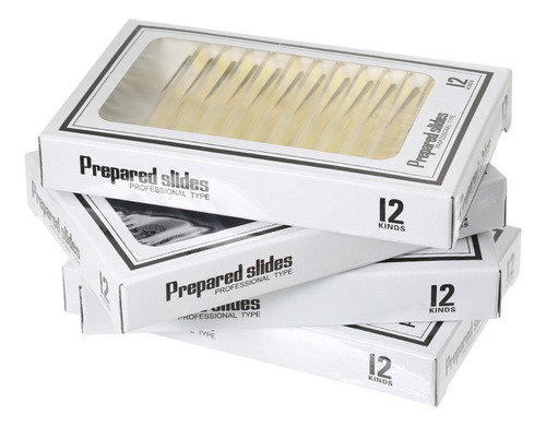 Conjunto 48 Diapositivas Plásticas Para Microscopio De Muest