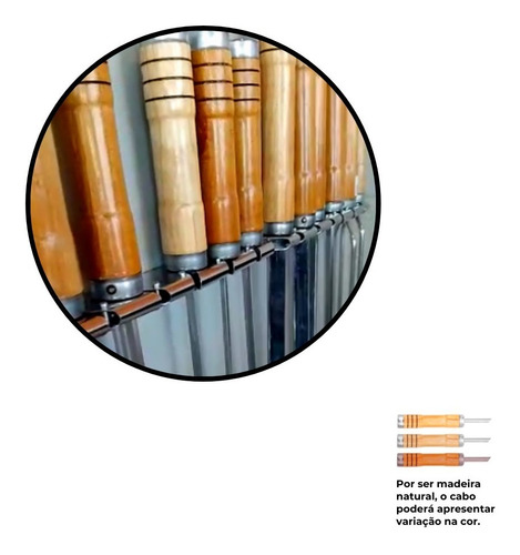 Espeto Galeto Liso Inox 304 65cm