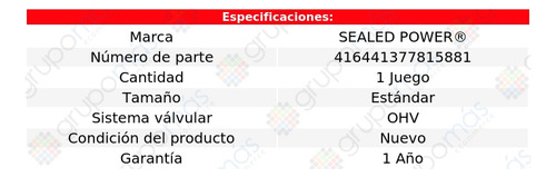 Set Bujes Árbol Levas Std Sierra 1500hdc 07 Sealed Power