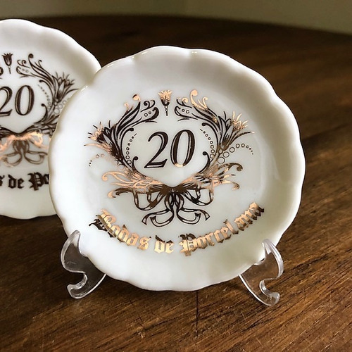 Kit 6 Pratinhos Bodas De Porcelana 20 Anos De Casamento
