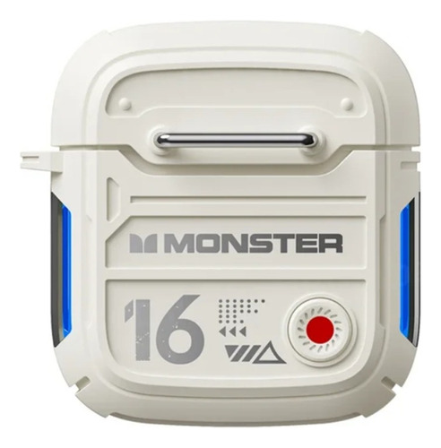 Audífonos Inalámbricos Monster Airmars Xkt16 Bluetooth 5.3 Color Beige Luz Azul