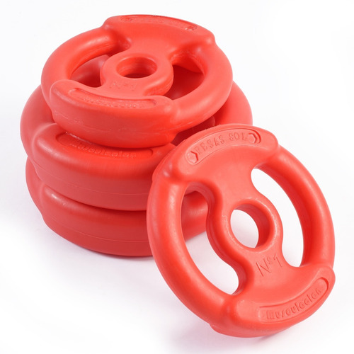 Discos Con Agarre Set 2x2,5 + 2x1 Kg Mancuernas Pesas Disco Color Rojo