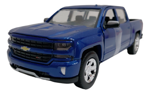 Camioneta A Escala 1.24 Silverado 1500 Lt - Z71 Azul Metalic