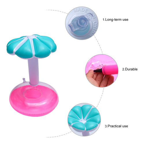 Soporte Inflable Para Piscina, 2 Portavasos Con 1 Unidad De