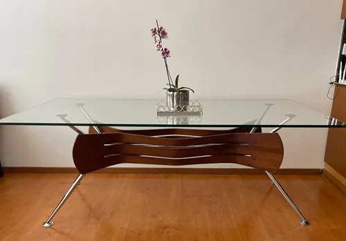 Mesa Rectangular En Vidrio Para Sala De Juntas Moderna (Usado)