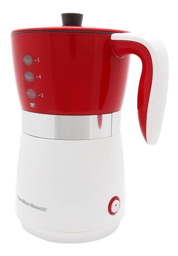 Cafetera Hamilton Beach 43700 semi automática blanca y roja de goteo 110V