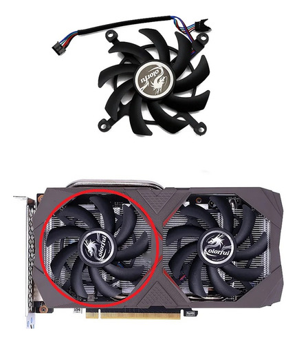 Cooler Fan Para Colorful Rtx 1660 / 2060 7 Ti Icafe 85mm 