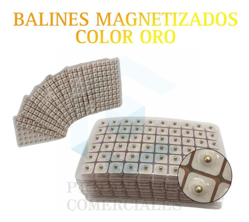 Balines Color Oro Con Parche Auriculoterapia 600 Piezas