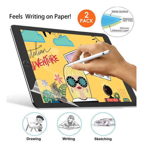 X2 Like Paper - Protector De Pantalla Para iPad 7/8 10.2