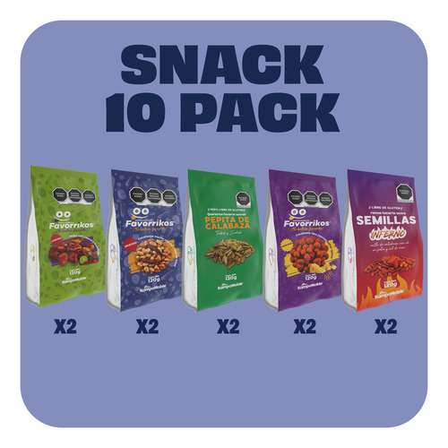 Kamponoble Snacks 10 Pack : 2 De Cada Botana, 120g C/u