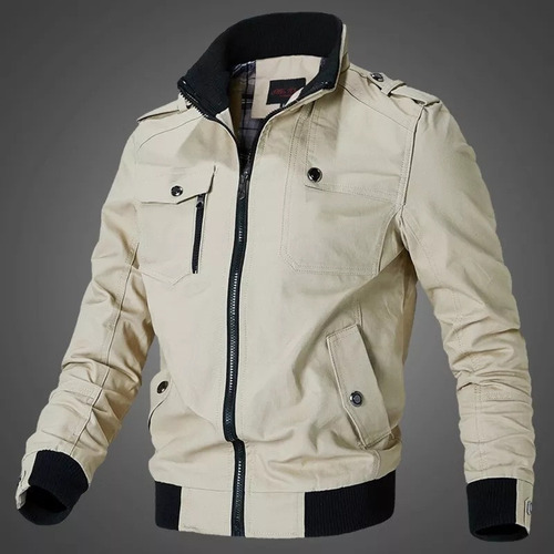 Wb Chaqueta Militar De Algodón De Moda Casual Para Hombre