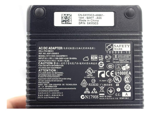 Cargador Para Dell Alienware M18, M18x, X51, X51, R2 (330w)