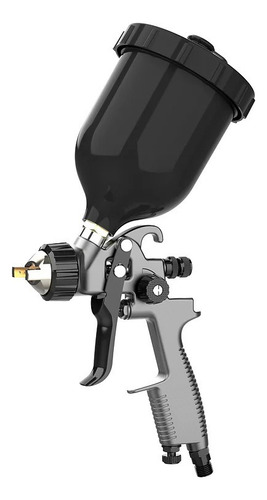 Pistola Pintura Bico 1.4mm Automotiva + Caneca Preta Extra Cor Cinza