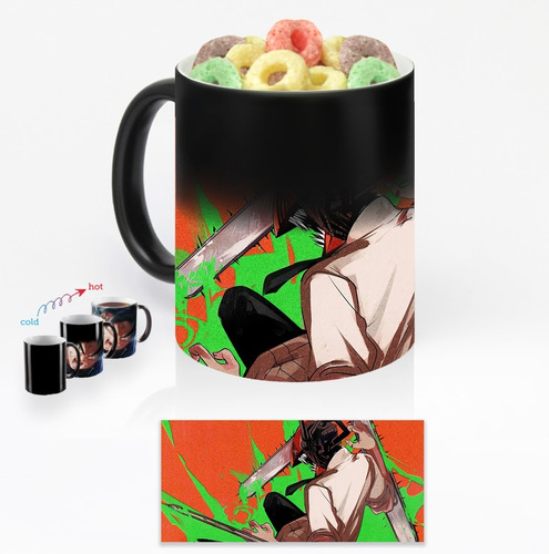 Taza Magica Chainsaw Man Denji Art Personalizada