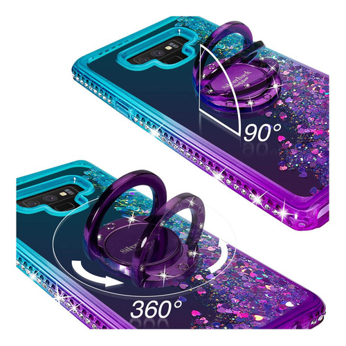 Funda Silverback Para Galaxy Note 9, Carcasa Con Purpurina 9 Púrpura --galaxy Note 9.