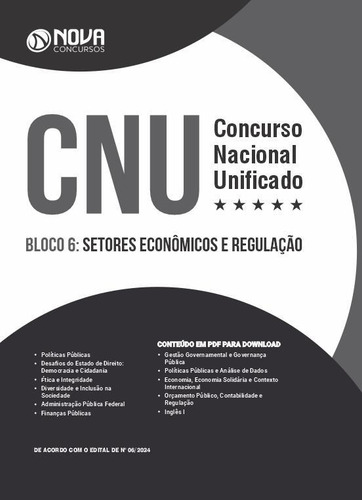 Apostila Cnu 2024 - Bloco 6 - Setores Econômicos E Regulação