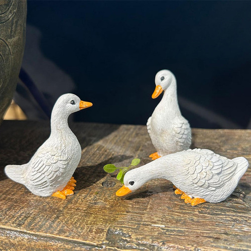 *para 3 Pçs Estátuas De Pato Decoração Para Casa Decorações