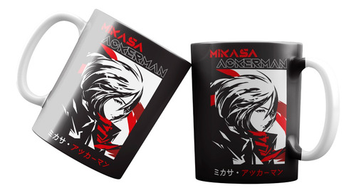 Tazón Taza Mikasa Ackerman Shingeki Aot Monstruatazas
