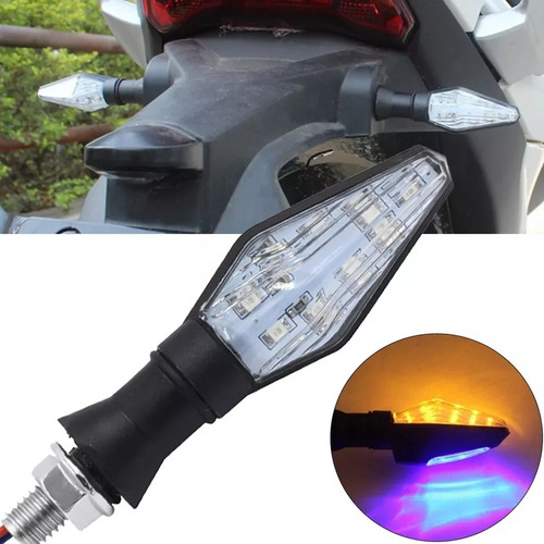 Direccionales Led Secuencial Motocicleta Doble Funcion 4pz