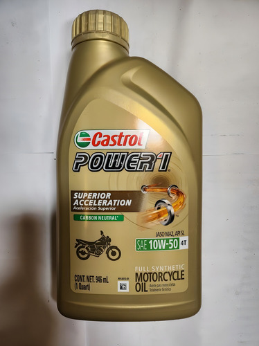 Aceite Castrol Power 1 10w-50 946ml Sintético Moto